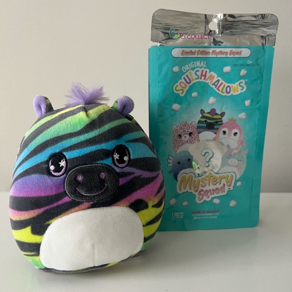 Squishmallows NEW Mystery Squad 5" Rainbow Zebra - Picture 1 of 3
